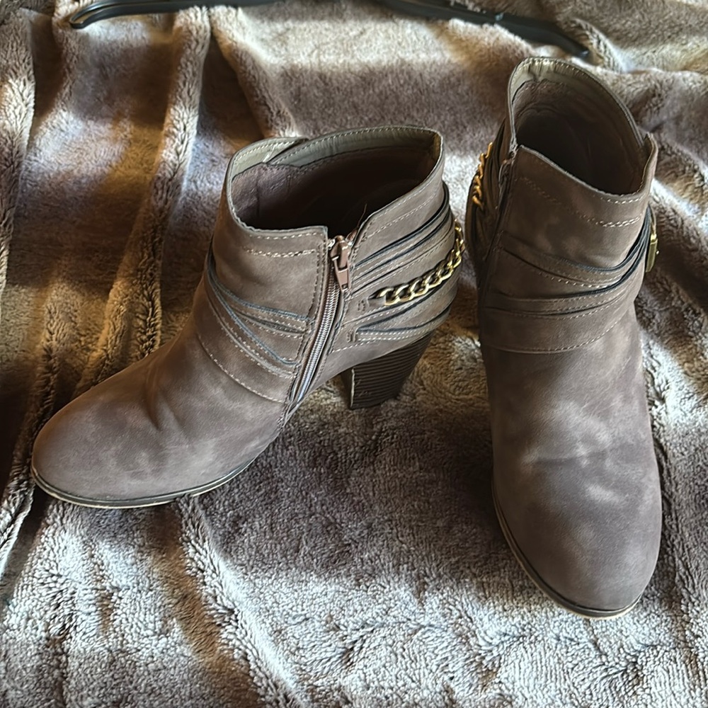 Brown booties